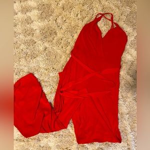 Size small red romper from express